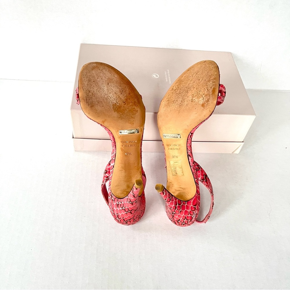 Dolce & Gabbana pink snakeskin sandals 37.5 - Picture 11 of 12